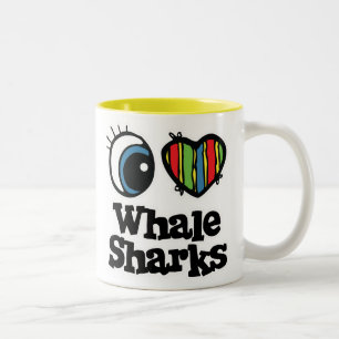 Tasse 2 Couleurs I Love (Heart) Whale Sharks