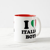 Tasse 2 Couleurs I love Italian Boys (Devant droit)
