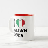 Tasse 2 Couleurs I love Italian Boys (Devant gauche)