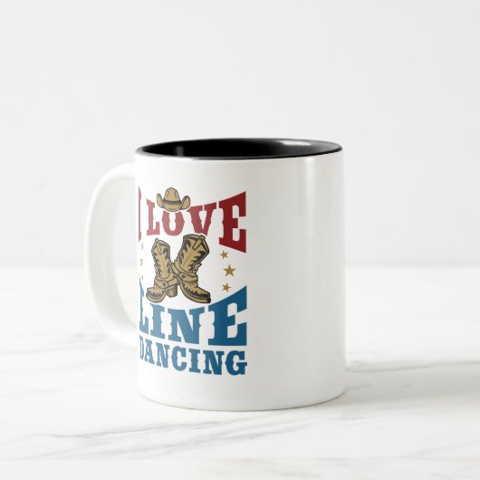 Tasse 2 Couleurs I Love Line Dancing (Devant gauche)