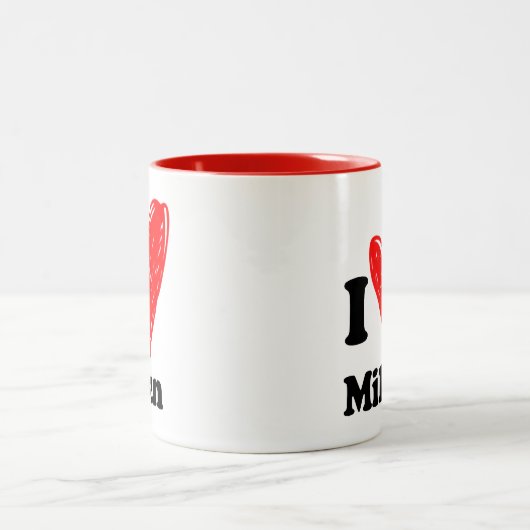 Tasse 2 Couleurs I love Milan (Centre)