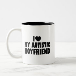 Tasse 2 Couleurs I Love My Autistic Boyfriend - Autisme Acceptation