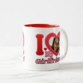 Tasse 2 Couleurs I Love My Girlfriend Petit ami Femme Mari Photo (Devant droit)