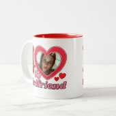 Tasse 2 Couleurs I Love My Girlfriend Petit ami Femme Mari Photo (Devant gauche)
