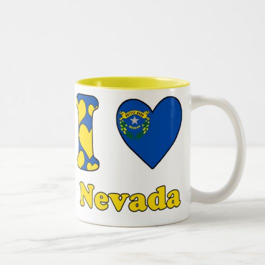 Tasse 2 Couleurs I love Nevada (Droit)