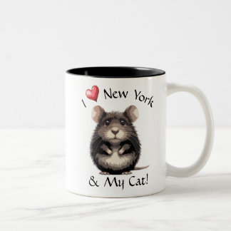 Tasse 2 Couleurs I Love New York & My Cat