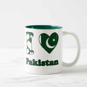 Tasse 2 Couleurs I love Pakistan