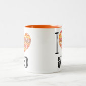 Tasse 2 Couleurs I Love Sarod Orange Mandala Heart (Centre)