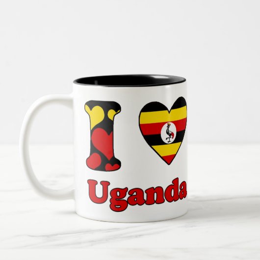 Tasse 2 Couleurs I love Uganda (Gauche)