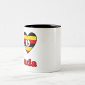 Tasse 2 Couleurs I love Uganda (Centre)