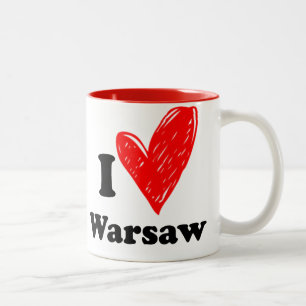 Tasse 2 Couleurs I love Warsaw