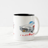 TASSE 2 COULEURS I LOVETTE UNIQUE CONCEPTION DE VOITURE (Devant droit)