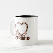 Tasse 2 Couleurs i luv brown bf (Devant gauche)