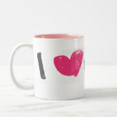 Tasse 2 Couleurs I magenta de mode de coeur (Gauche)