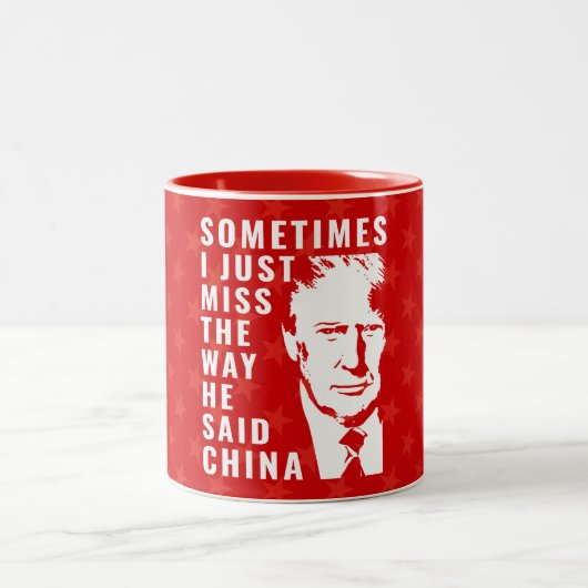 Tasse 2 Couleurs I Miss Trump Pro trump 2024 anti Biden (Centre)