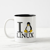 Tasse 2 Couleurs I pingouin Linux 2 (Gauche)