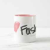 Tasse 2 Couleurs I pourpre de mode de coeur (Centre)