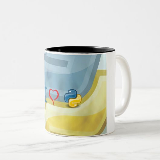 Tasse 2 Couleurs I python de coeur (Devant droit)