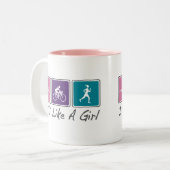 Tasse 2 Couleurs i tri comme une fille (Triathlete) (Devant gauche)