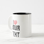 TASSE 2 COULEURS I WITH RED HEART DESIGN (Devant gauche)
