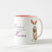 Tasse 2 Couleurs Ibizan Hound Heart Mom (Devant droit)
