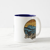 Tasse 2 Couleurs Icefields Parcours Alberta Canada Retro (Devant droit)