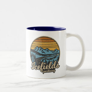 Tasse 2 Couleurs Icefields Parcours Alberta Canada Retro