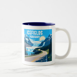 Tasse 2 Couleurs Icefields Parkway Alberta Paysage du Canada