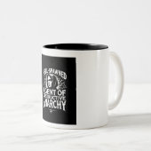 Tasse 2 Couleurs Icône féministe générée par l'enfer (Devant droit)