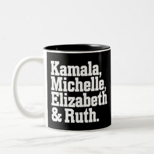 Tasse 2 Couleurs Icône politique féministe Kamala Michelle Elizabet