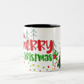 Tasse 2 Couleurs Icônes de Noël classiques (Centre)