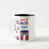 Tasse 2 Couleurs Icônes de Paris (Devant gauche)
