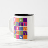 Tasse 2 Couleurs Icônes de psychologie (Devant gauche)