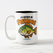 Tasse 2 Couleurs I'd Rather Be Fishing (Gauche)