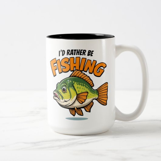 Tasse 2 Couleurs I'd Rather Be Fishing (Droit)