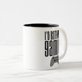 Tasse 2 Couleurs I'd Rather Be Gaming (Devant droit)