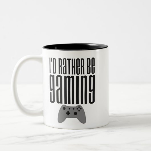 Tasse 2 Couleurs I'd Rather Be Gaming (Gauche)