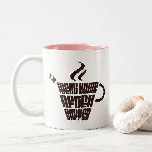 Tasse 2 Couleurs Ideas Come After Coffee – Trendy Vertical (Avec donut)