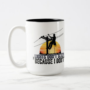 Tasse 2 Couleurs Idée cadeau drôle pour électricien et travailleur 
