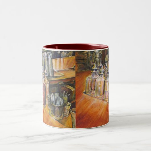 Tasse 2 Couleurs Idéographie de Lumière dorée (Centre)