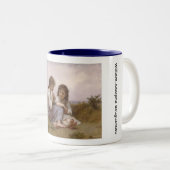 Tasse 2 Couleurs Idylle d'enfance par Bouguereau (Devant droit)