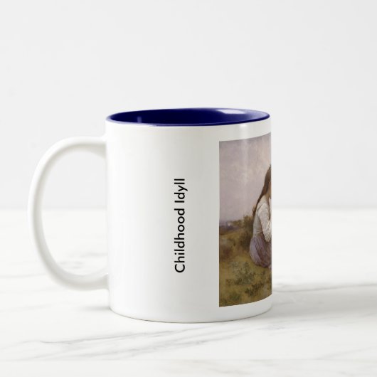 Tasse 2 Couleurs Idylle d'enfance par Bouguereau (Gauche)
