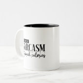 Tasse 2 Couleurs If Only Sarcasm Burned Calories Sassy Humour (Devant gauche)