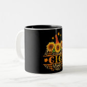 Tasse 2 Couleurs IGi Pumkin Leopard Print Sunflower Buffalo Plaid (Devant gauche)