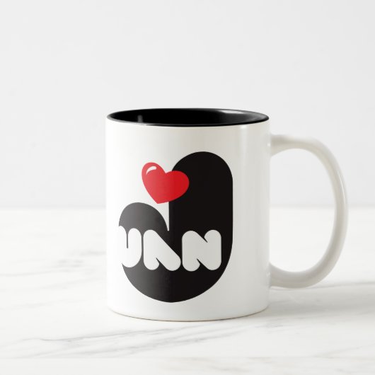 Tasse 2 Couleurs Il effiloche de café Loves Juan (Droit)