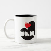 Tasse 2 Couleurs Il effiloche de café Loves Juan (Gauche)
