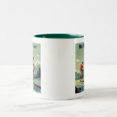 Tasse 2 Couleurs Il est sur le point d'attaquer le cyclisme féminin (Centre)