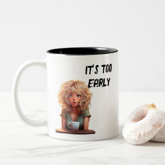 Tasse 2 Couleurs Il est trop tôt (Avec donut)