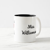 Tasse 2 Couleurs Il faut un grand coeur enseignant Appréciation per (Devant droit)