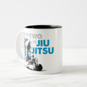 Tasse 2 Couleurs Il prend deux à Jiu Jitsu (Devant gauche)